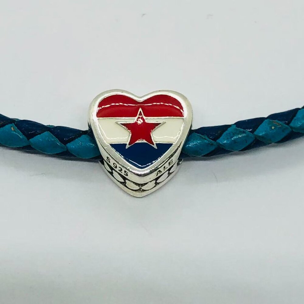 ✨✨Pandora Croatia Country Flag Exclusive Heart Charm